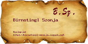 Birnstingl Szonja névjegykártya